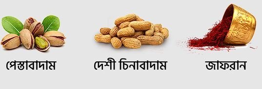পেস্তাবাদাম, চীনাবাদাম, জাফরান